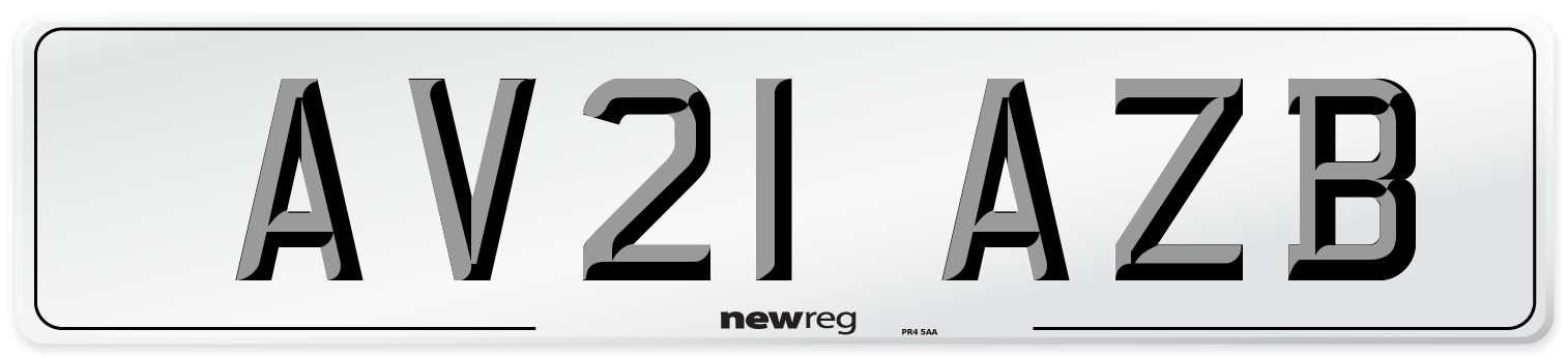 AV21 AZB Number Plate from New Reg